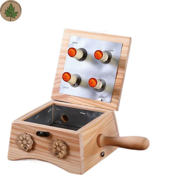Traditional Moxa Wooden Case - Holding Type