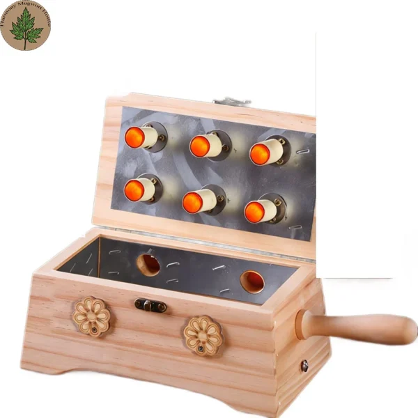 Traditional Moxa Wooden Case - Holding Type