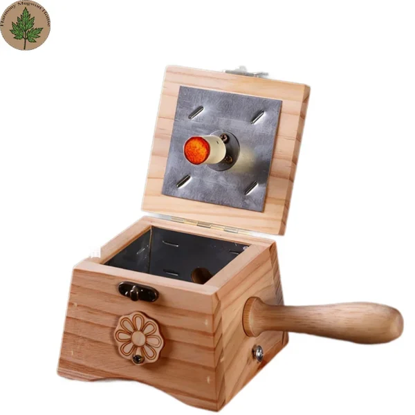 Traditional Moxa Wooden Case - Holding Type